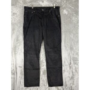 Gap 1969 Standard Corduroy Pants Mens 36x34 Black Straight Leg Casual